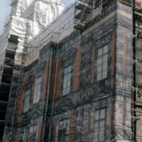 Rådhusets fasadsten är gjord av Höganäs