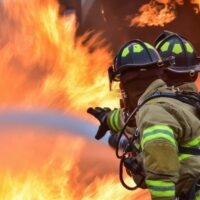 Storbrand på Österlen – Fullt utvecklad brand