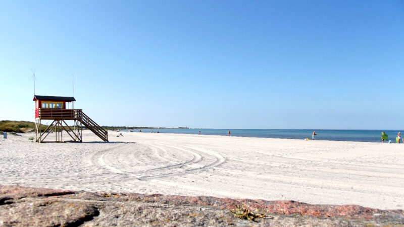 Skanör Strand Havsbad Livräddare Sand Hav