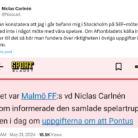 Aftonbladet skriver lögner om situationen kring Pontus Jansson