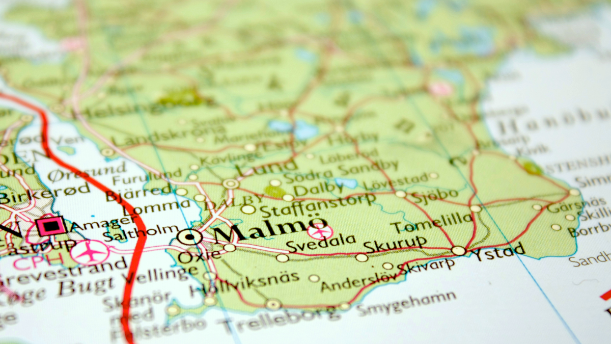 Skåne Karta Fokus Malmö