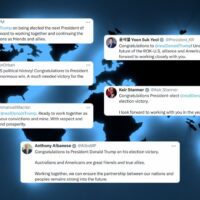 Världsledare gratulerar Donald Trump till valsegern