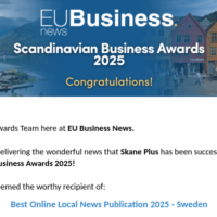 Vi på Skåne Plus är stolta över vår utmärkelse!