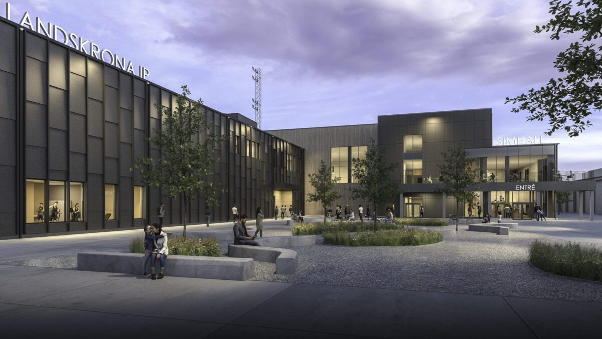 Nu byggs Landskronas nya simhall vid Karlslund