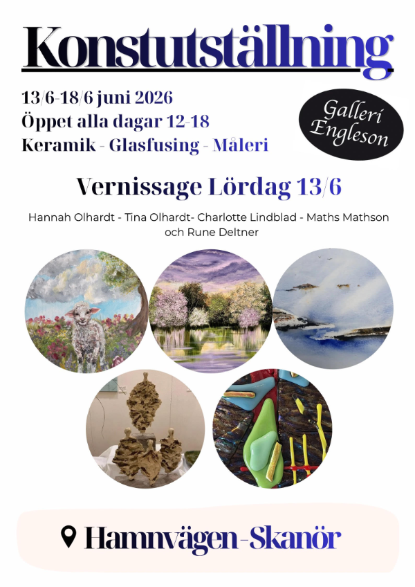 Konstutställning: Keramik, Glasfusing & Måleri i Skanörs hamn