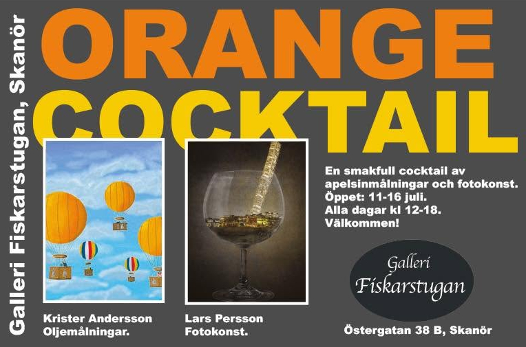 Orange Cocktail – Konstutställning på Galleri Fiskarstugan