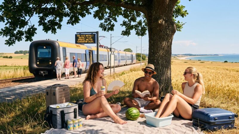 Sommarvärme och utmaningar på skånsk järnväg