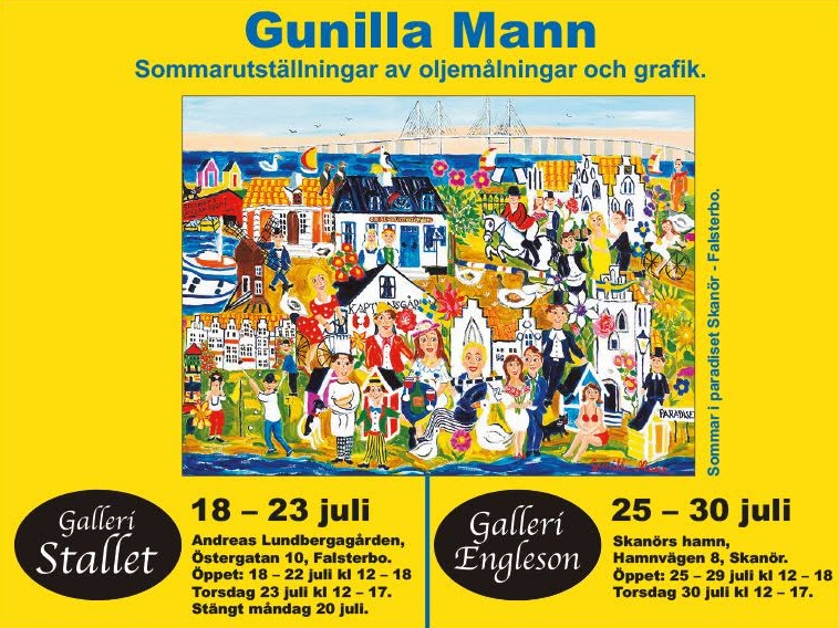 Sommarutställning med Gunilla Mann på Galleri Stallet