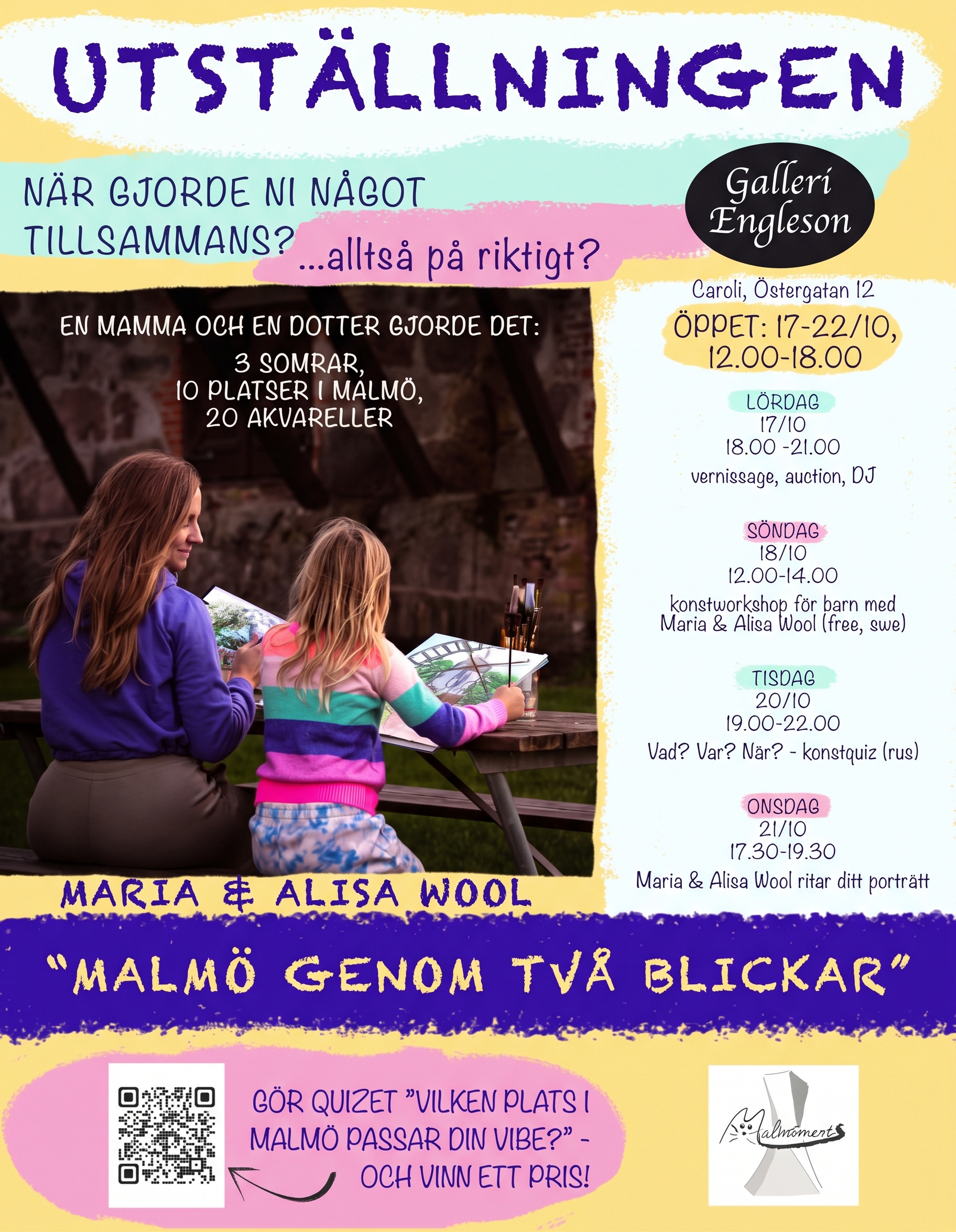 Malmö genom två blickar – Utställning med Maria & Alisa Wool