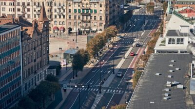 Dynamiska farthinder på Drottninggatan i Helsingborg