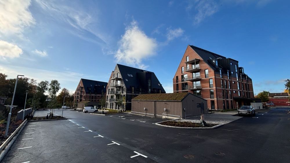 Nybyggda flerbostadshus i kvarteret Lundvivan i Munka Ljungby, Ängelholmshem